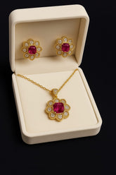 Zircon Locket Set-75 (Maroon)